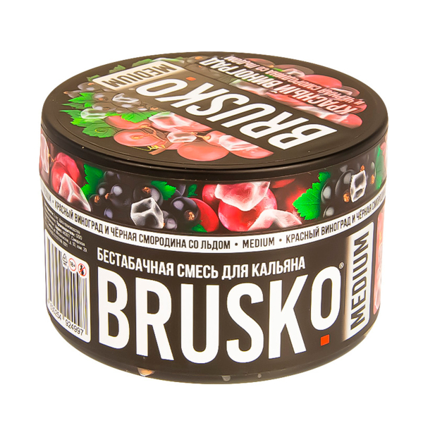 Смесь Brusko Medium Красный Виноград И Чёрная Смородина Со Льдом  250 гр в Луганске