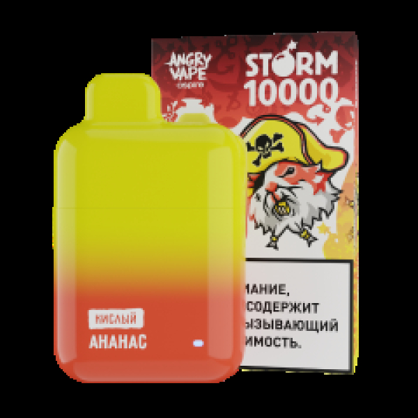 Электронка Angry Vape  Storm Ананас 10000 затяжек в Луганске