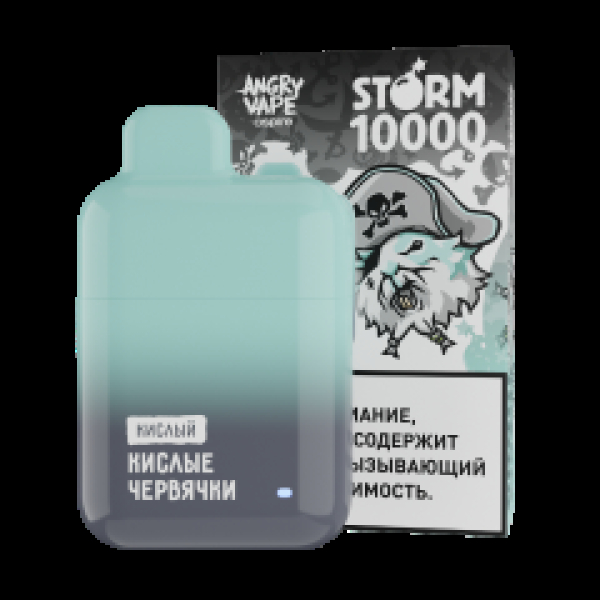 Электронка Angry Vape  Storm Кислые Червячки 10000 затяжек в Луганске