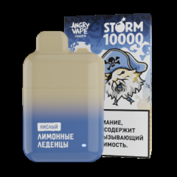 Электронка Angry Vape  Storm Лимонные Леденцы 10000 затяжек в Луганске