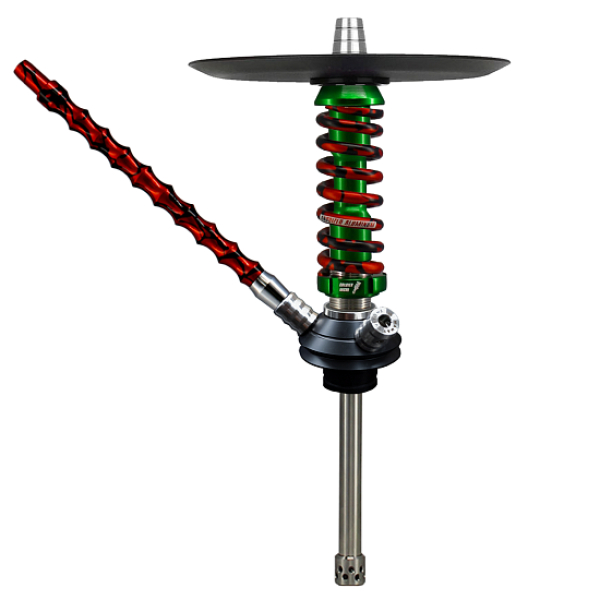 Кальян Mamay Customs Coilovers Micro Зеленый Красный Сплеш  в Луганске