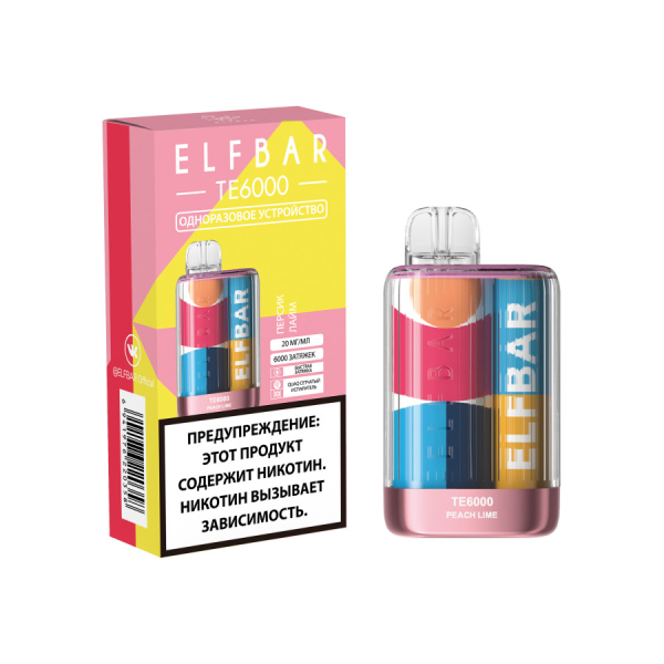 ЭСДН ELF BAR Te Персик Лайм 6000 затяжек в Луганске