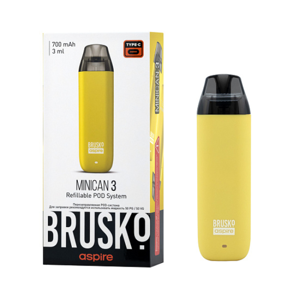 POD-система Brusko Minican 3 Жёлтый в Луганске