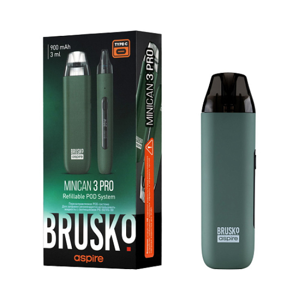 POD-система Brusko Minican 3 Pro зеленый в Луганске