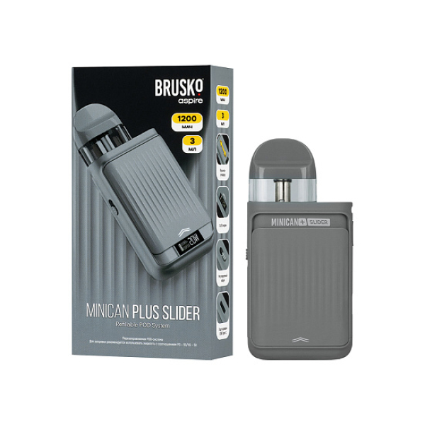 POD-система Brusko Minican Plus Slider Серый в Луганске