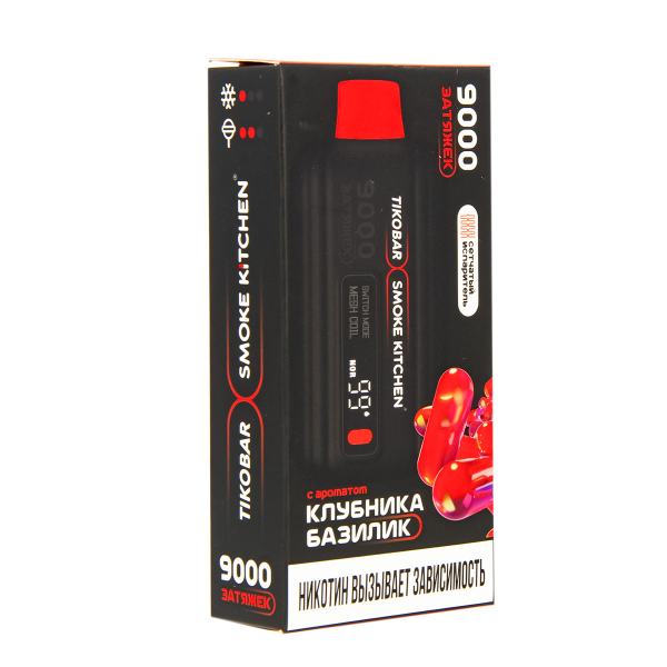 Электронка Tikobar X Smoke Kitchen Solo Клубника Базилик 9000 тяг в Луганске