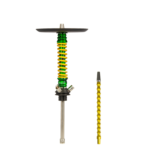 Кальян Mamay Customs Coilovers Mini Зелёный Сплеш Золотой в Луганске
