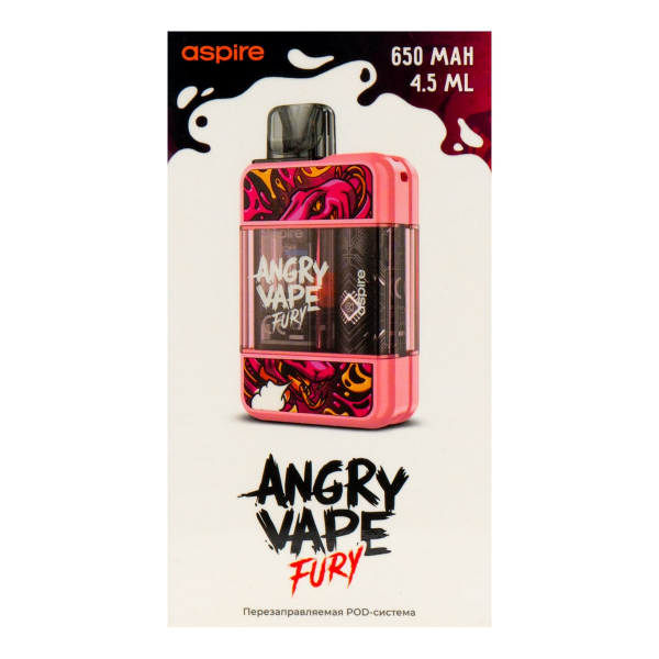 POD-система Brusko Angry Vape Fury 650 Mah Розовый в Луганске