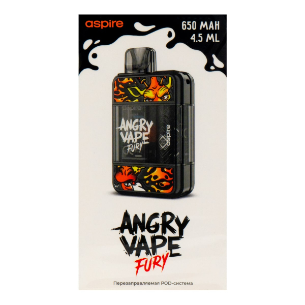 POD-система Brusko Angry Vape Fury 650 Mah Черный в Луганске