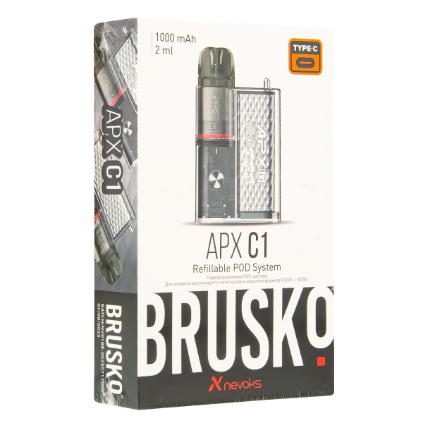 POD-система Brusko Apx C1 Серебристый Кристалл в Луганске