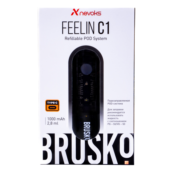 POD-система Brusko Feelin C1 Черный в Луганске