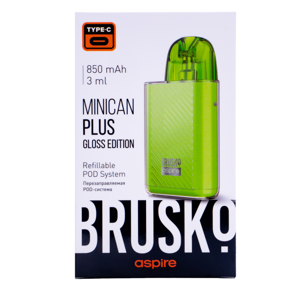POD-система Brusko Minican Plus Gloss Edition Зелёный в Луганске