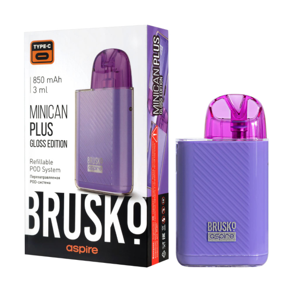POD-система Brusko Minican Plus Gloss Edition Фиолетовый в Луганске