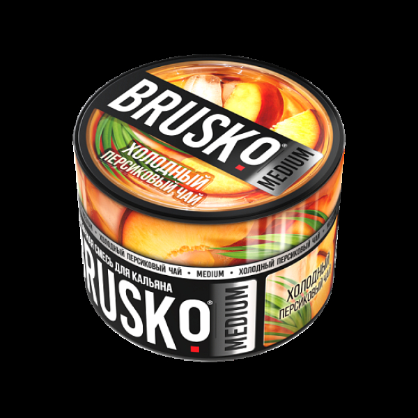 Бестабачная смесь Brusko Холодный Персиковый Чай Medium 50 грамм в Луганске
