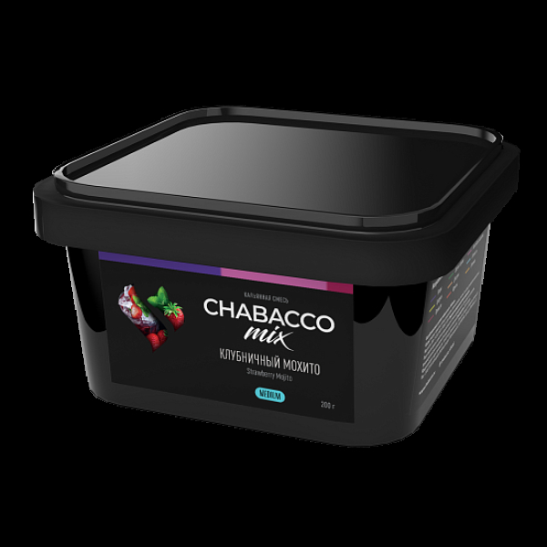 Бестабачная смесь Chabacco Mix Strawberry Mojito Клубничный Мохито  Medium 200 грамм в Луганске