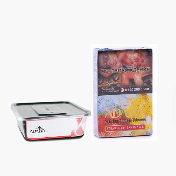 Табак Adalya Strawberry Banana Ice Клубника Банан Лёд 200 грамм в Луганске
