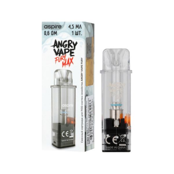 Картридж Angry Vape Fury Max Белый 45 мл 0.6 Ом ( 1 шт.) в Луганске