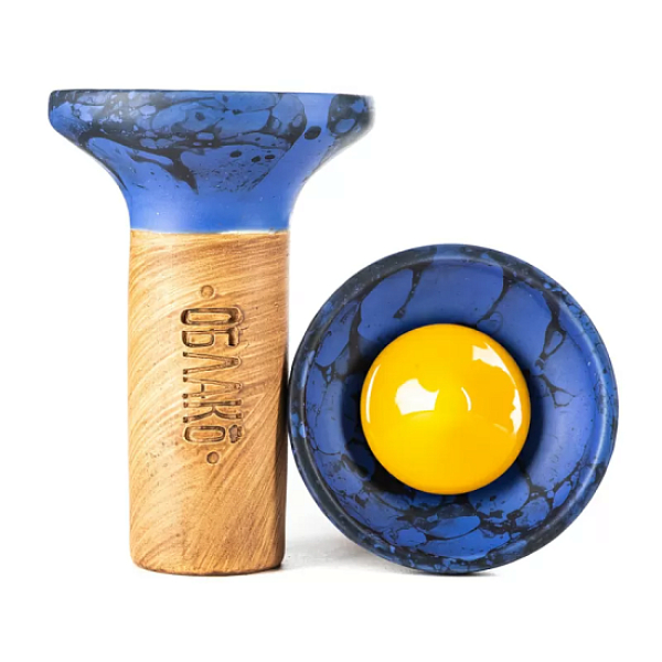 Чаша Облако Flow Yellow On Blue Black Marble в Луганске
