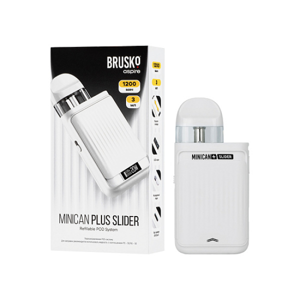 POD-система Brusko Minican      Plus Slider Белый в Луганске