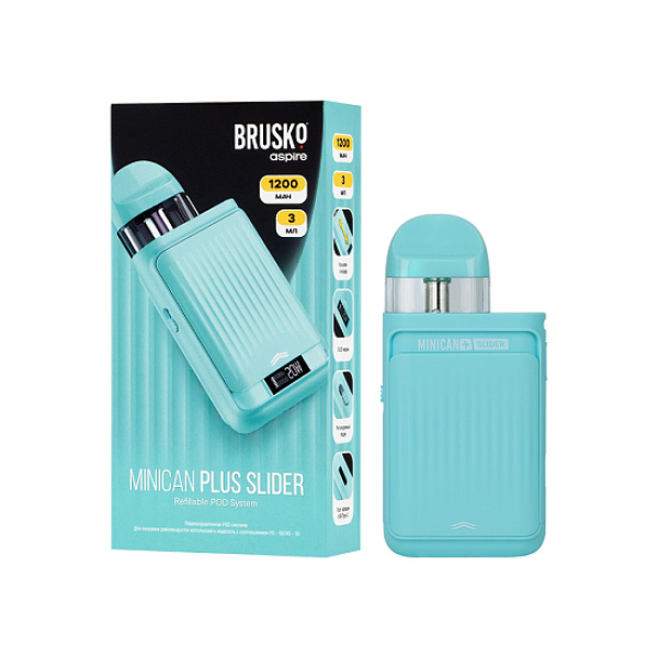 POD-система Brusko Minican      Plus Slider Бирюзовый в Луганске