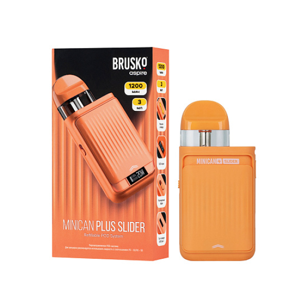 POD-система Brusko Minican      Plus Slider Оранжевый в Луганске