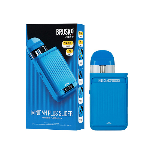 POD-система Brusko Minican      Plus Slider Синий в Луганске