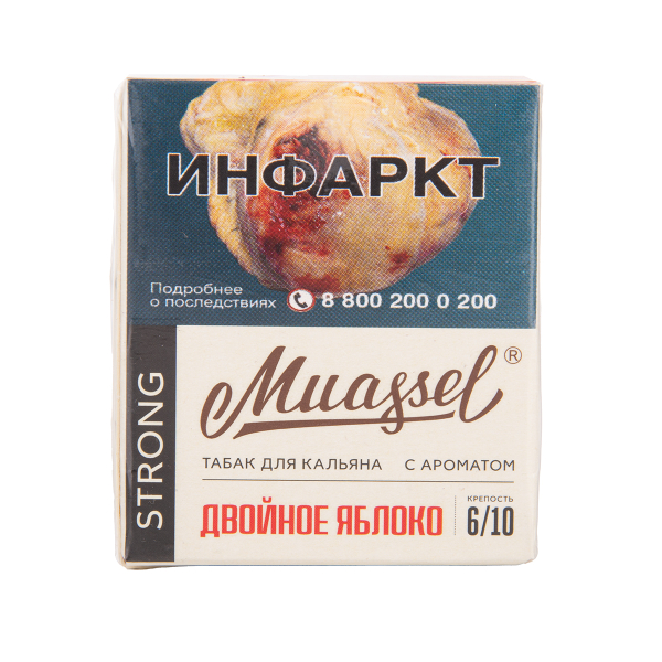 Табак Muassel Strong Двойное Яблоко 40 грамм в Луганске