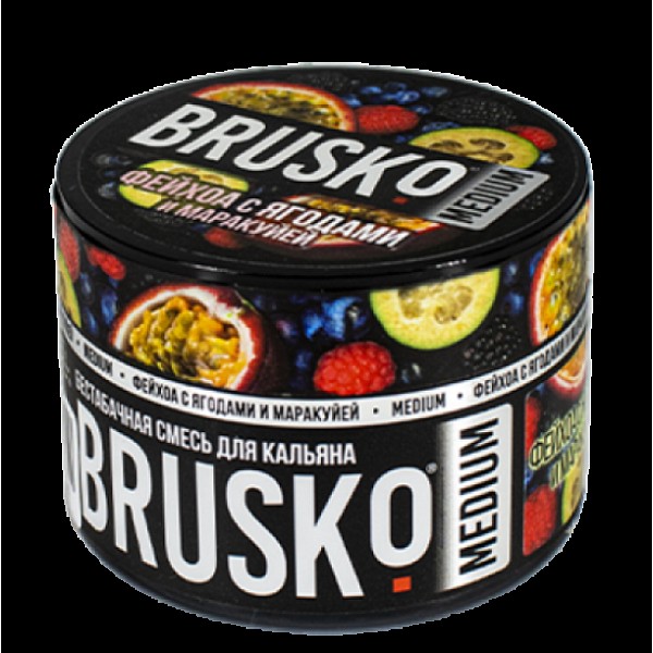 Бестабачная смесь Brusko Zero Фейхоа С Ягодами И Маракуйей 50 грамм в Луганске