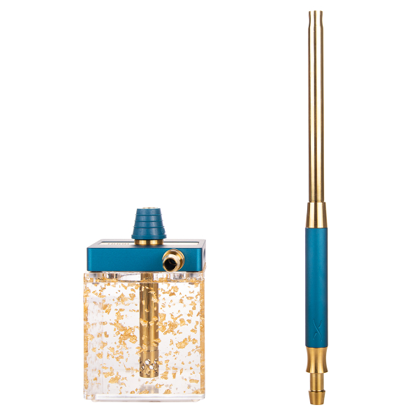 Кальян Hoob Subatom Marine Blue X Gold | Cube Mini Gold в Луганске